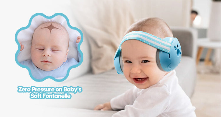 Anvara Baby Gehoorbescherming – SNR 25dB – Verstelbare oorkappen voor baby’s – Geluidsdempers – Comfortabel & Veilig – 0–36 maanden