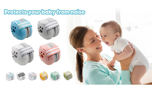 Anvara Baby Gehoorbescherming – SNR 25dB – Verstelbare oorkappen voor baby’s – Geluidsdempers – Comfortabel & Veilig – 0–36 maanden