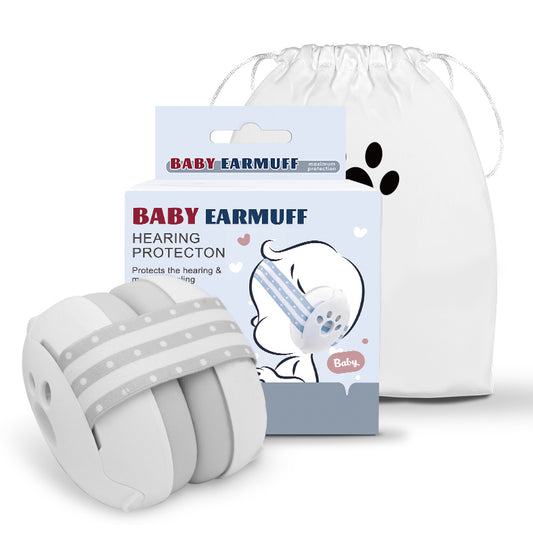 Anvara Baby Gehoorbescherming – SNR 25dB – Verstelbare oorkappen voor baby’s – Geluidsdempers – Comfortabel & Veilig – 0–36 maanden